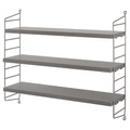 String Furniture String Pocket Wandregal grau-grau
