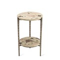 Nougat Beistelltisch / Ø 37 x H 55 cm - Terrazzo - Pols Potten weiß en stein