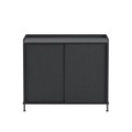 Muuto, Enfold Highboard / Stahl & Eiche natur - Muuto schwarz en metall/holz