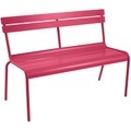 Luxembourg Bank mit Rückenlehne / für 2 bis 3 Personen - L 118 cm - Fermob rosa en metall