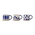 Bloomingville, Linora Becher / 3er-Set - Steingut - Bloomingville blau en keramik