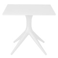 App quadratischer Tisch / 80 x 80 cm - Driade weiß en plastikmaterial