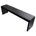 Irony Pad Bank / Sitzfläche aus Leder - L 210 cm - Zeus schwarz en metall/holz