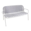 Gartensofa 2-Sitzer Yard textil weiß grau / 2-Sitzer - L 139 cm - Emu weiß en textil