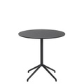 Still Café Runder Tisch / Ø 75 x H 73 cm - Linoleum - Muuto schwarz en metall/plastikmaterial/holz