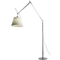 Artemide, Tolomeo Mega LED Stehleuchte / H 148 bis 327 cm - Artemide beige en metall/papierfaser