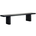 Tommaso Bank 210 cm - Zeus schwarz en metall
