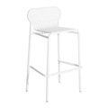 Week-End Barhocker / Aluminium - H 80 cm - Petite Friture weiß en metall