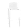 Troy Outdoor Barhocker / Kunststoff & 4 Stuhlbeine aus Metall - H 65 cm - Magis weiß en metall/plastikmaterial