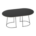 Airy Couchtisch / mittelgroß - 88 x 51,5 cm - Muuto schwarz en metall/holz