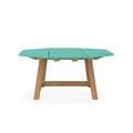 Rafael Octogonal quadratischer Tisch / 160 x 160 cm - Lavastein & gebürstetes Teakholz - 8 Personen - Ethimo grün en stein