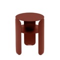 Bebop Beistelltisch / Ø 35 x H 45 cm - Fermob rot/braun en metall
