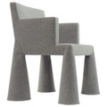 V.I.P. Chair Sessel mit Rollen - Moooi grau en textil