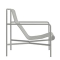 Palissade Lounge Sessel / mit hoher Rückenlehne - R & E Bouroullec - Hay grau en metall