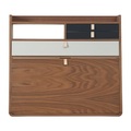 Gaston Wand-Schreibtisch / L 80 x H 72 cm - Nussbaum - Hartô grau/holz natur en holz