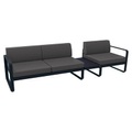 Bellevie Sofa / n° 1 B - L 275 cm - Stoff graphit - Fermob grau en metall/textil