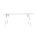 Bibelo, rechteckiger Tisch Swim metall weiß / für Haus, Terrasse und Garten - 180 x 95 cm - Bibelo weiß en metall