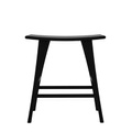 Ethnicraft, Barhocker Osso holz schwarz / Eiche massiv - H 61 x L 57 cm - Ethnicraft schwarz en holz