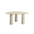 Ethimo, Runder Tisch Bold stein beige Beton beige / Dreiecksform - 150 x 150 cm - Ethimo beige en stein