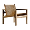 Objekto, Sessel Peglev leder braun holz natur - Objekto braun en leder