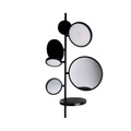 Tell Me Stories Bad-Wandlampe / LED - 2 Spiegel + 2 Regale - H 86,5 cm - DCW éditions schwarz en metall