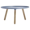Couchtisch Tablo Large plastikmaterial holz blau / Ø 78 cm - Normann Copenhagen blau en plastikmaterial