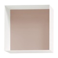 Regal Alma metall weiß beige / Modul 40 x 40 cm - T 20 cm - Rückwand lackiert - Casamania weiß en metall