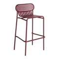 Week-End Barhocker / Aluminium - H 80 cm - Petite Friture rot en metall