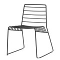 Stapelbarer Stuhl Park metall schwarz / Metall - B-LINE schwarz en metall