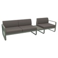 Bellevie Sofa / n° 1 B - L 275 cm - Stoff taupe-grau - Fermob beige en metall/textil
