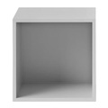 Muuto, Stacked 2.0 Regal / Größe M - quadratisch - 43 x 43 cm / mit Rückwand - Muuto grau en holz
