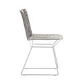Neil Twist Stuhl / OUTDOOR - Handgeflochtenes Seil - MDF Italia grau/silber en textil