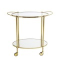 Gold Servierwagen - Bloomingville gold/transparent/metall en metall/glas