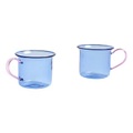 Tasse / 2er-Set - Borosilikatglas - Hay blau en glas