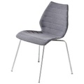 Maui Soft Gepolsterter Stuhl /Trevira-Stoff - Kartell grau en textil