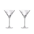 Christofle, Graphik Martini Glas / 2-teiliges Set - Mundgeblasenes Christallglas - Christofle transparent en glas