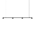 Pendelleuchte Hat Linear Large metall schwarz / L 167 cm - Normann Copenhagen schwarz en metall