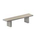 Tommaso OUTDOOR Bank / L 160 cm - Stahl lackiert - Zeus grau en metall
