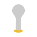 Fermob, Socle aimanté / Für die drahtlose Aplô LED Lampe - Fermob gelb en metall