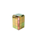 Pixel Small Beistelltisch / Irisierendes Glas - 31 x 31 x H 48 cm - Pols Potten bunt en glas