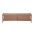 B2 Bas Perforé TV Möbel / 160 x H 51 cm - Griffe aus Eiche - Tolix rosa en metall