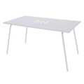 Monceau rechteckiger Tisch / 146 x 80 cm - für 6 Personen - Fermob weiß en metall
