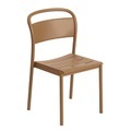 Linear Stapelbarer Stuhl / Stahl - Muuto braun/beige en metall