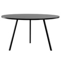 Loop Runder Tisch / Ø 120 cm - Hay schwarz en metall/plastikmaterial
