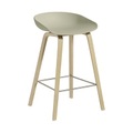 Barhocker About a stool AAS 32 LOW plastikmaterial grün / H 65 cm - Recycelt - Hay grün en plastikmaterial