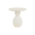 Talia Table d?appoint / Ø 52 x H 50 cm - Glasfaser - POPUS EDITIONS weiß en plastikmaterial