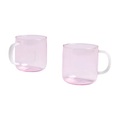 Becher glas rosa / 2er-Set - Borosilikatglas - Hay rosa en glas