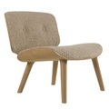 Nut lounge Lounge Sessel / Gepolstert - Moooi weiß/beige/holz natur en textil/holz