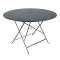 Bistro Klapptisch / Ø 117 cm - 6/8 personnes - Trou parasol - Fermob grau en metall