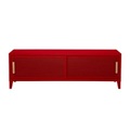 B2 Bas Perforé TV Möbel / 160 x H 51 cm - Griffe aus Eiche - Tolix rot en metall